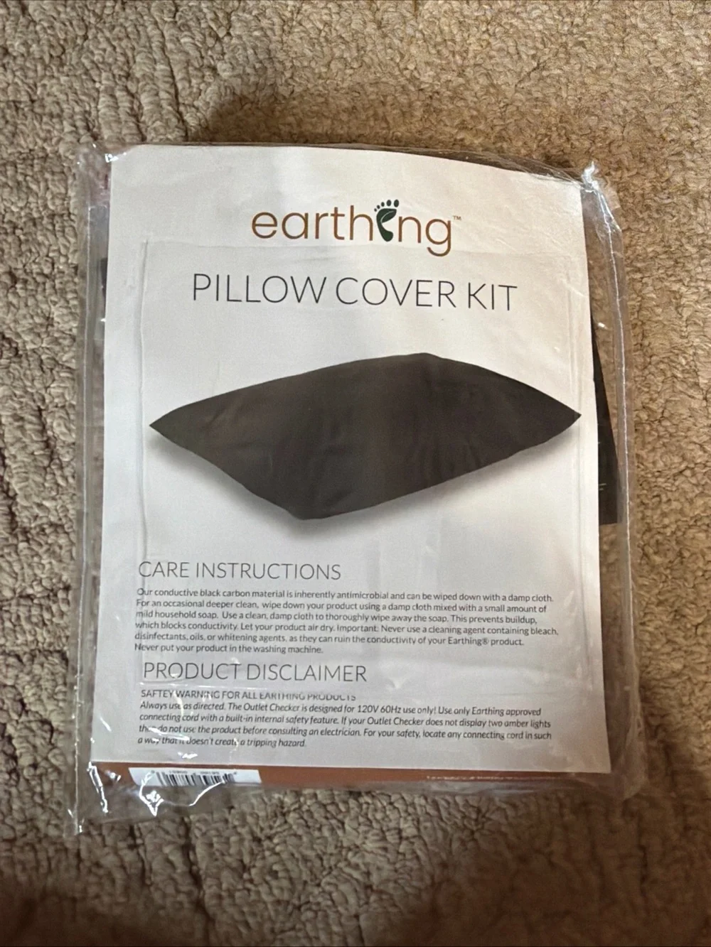 Earthing black pillow